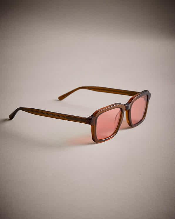 Clear Spice with Deep Rose lens Fiji Polarized Acetate Sunglasses