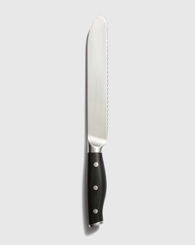 Black Fully Forged German Stainless Steel Serrated Bread Knife