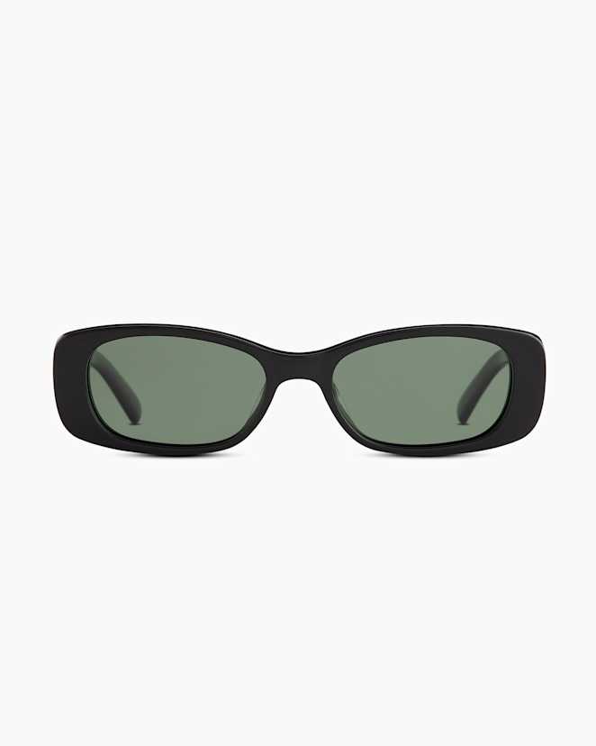 Black with Green lens Palma Polarized Acetate Sunglasses