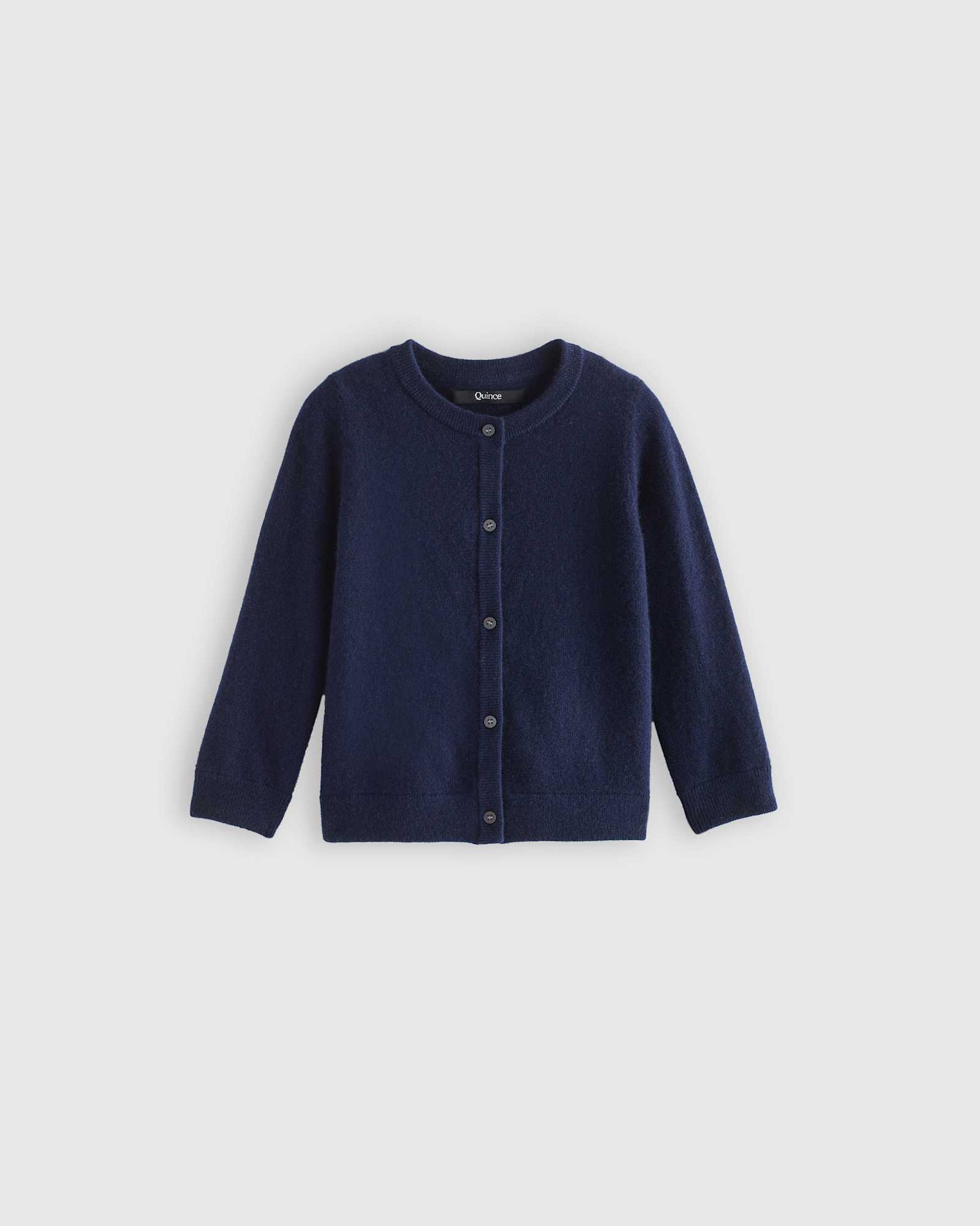 navy Washable Cashmere Cardigan