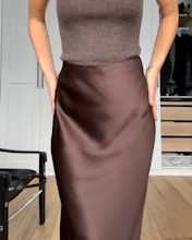 100- Washable Silk Maxi Skirt HotFudge Jamie-Lee Thumbnail 4x5