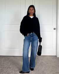Bella Stretch Barrel Jeans Atlantic Blue Gabby Crays 4x5 Thumbnail