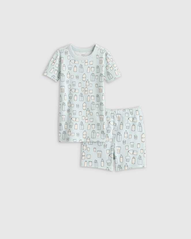 Milk 100% Organic Cotton Short Sleeve and Shorts Pajama Set