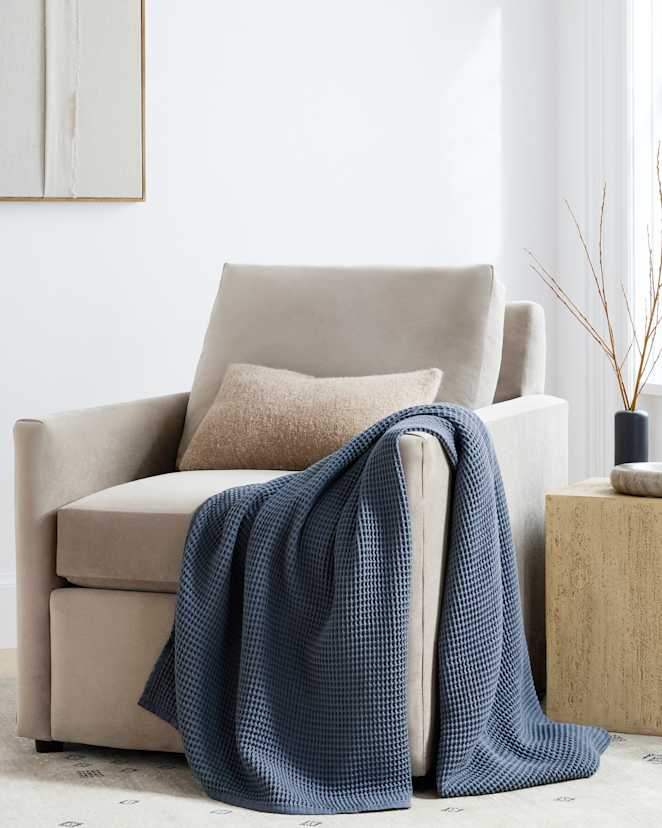 Mineral Organic Waffle Throw