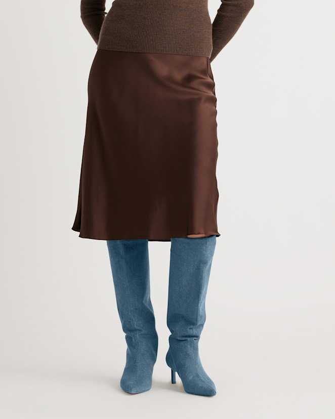 Hot Fudge 100% Washable Silk Skirt