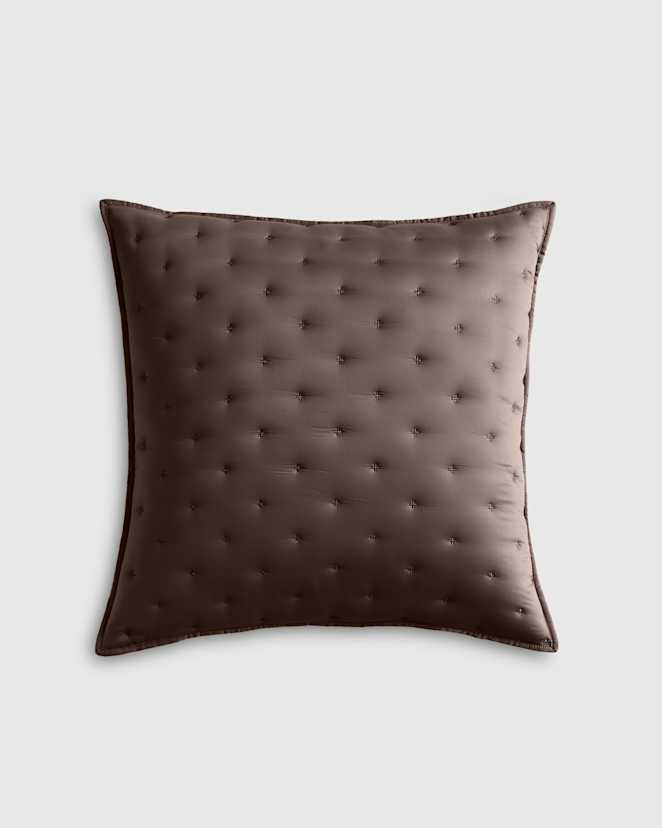 Espresso Bamboo Dream Quilted Euro Sham