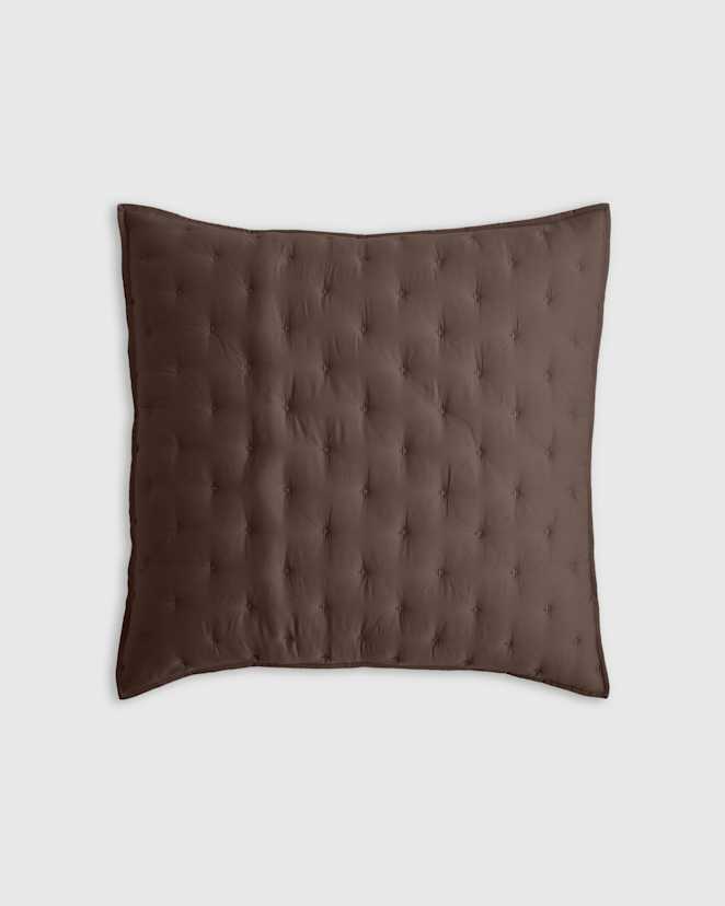 Espresso Bamboo Dream Quilted Euro Sham