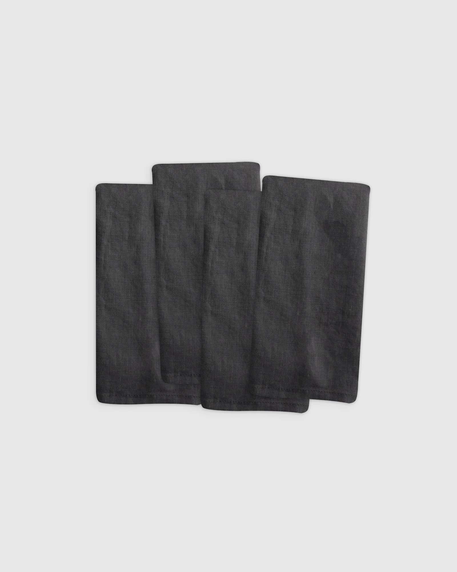 Charcoal European Linen Napkins (Set of 4)