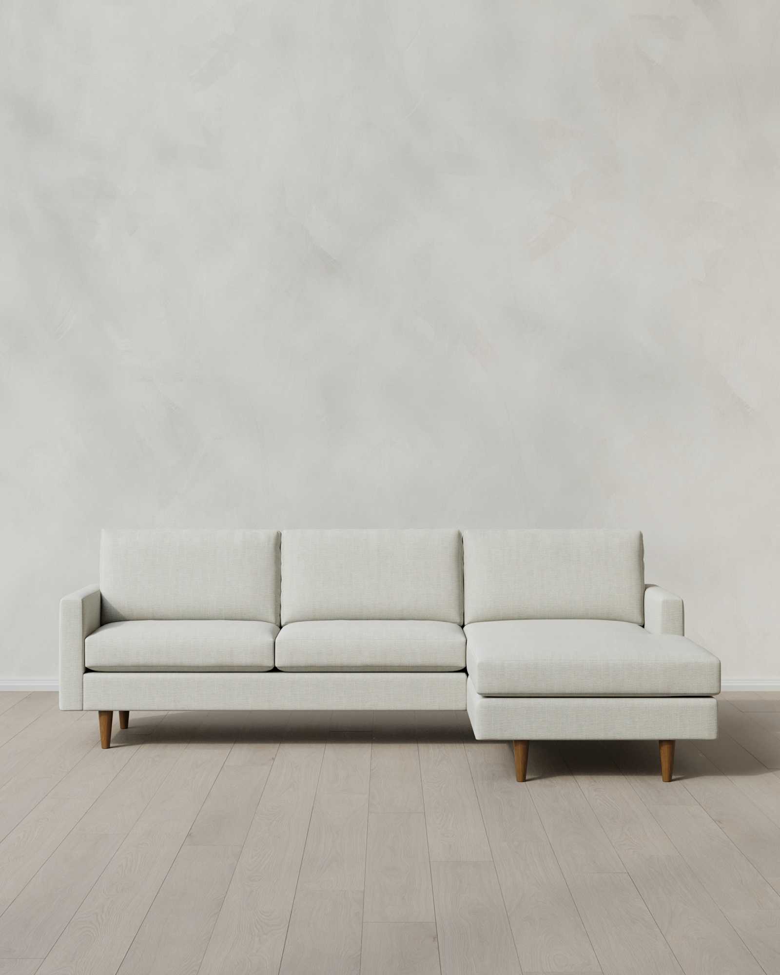 Midcentury Chaise Sectional 106in Right Arm Nomad Sorrell