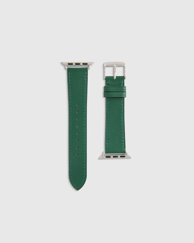 Dark Green Bracelet de montre intelligente en cuir
