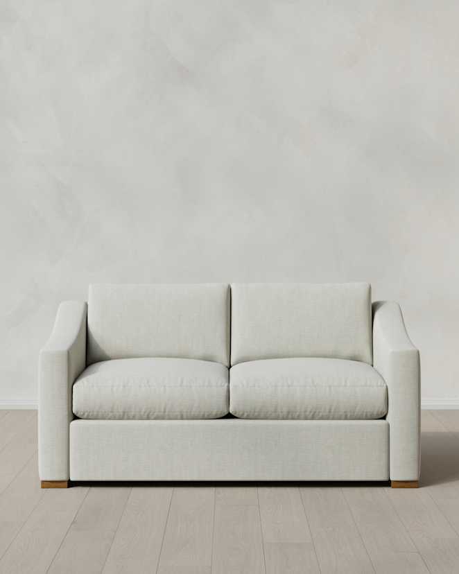 Sorrell Hollis Slope Arm Sofa in Performance Chenille Linen Blend