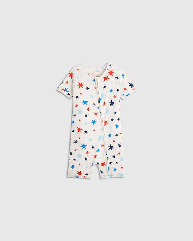 Star Burst Bamboo Shortie Onesie Pajama