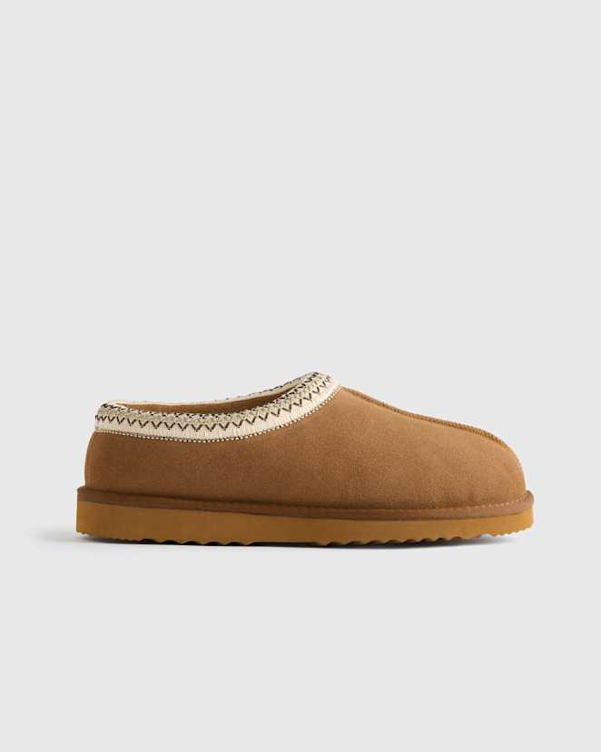 Pecan Men's Australian Shearling Clog Slipper