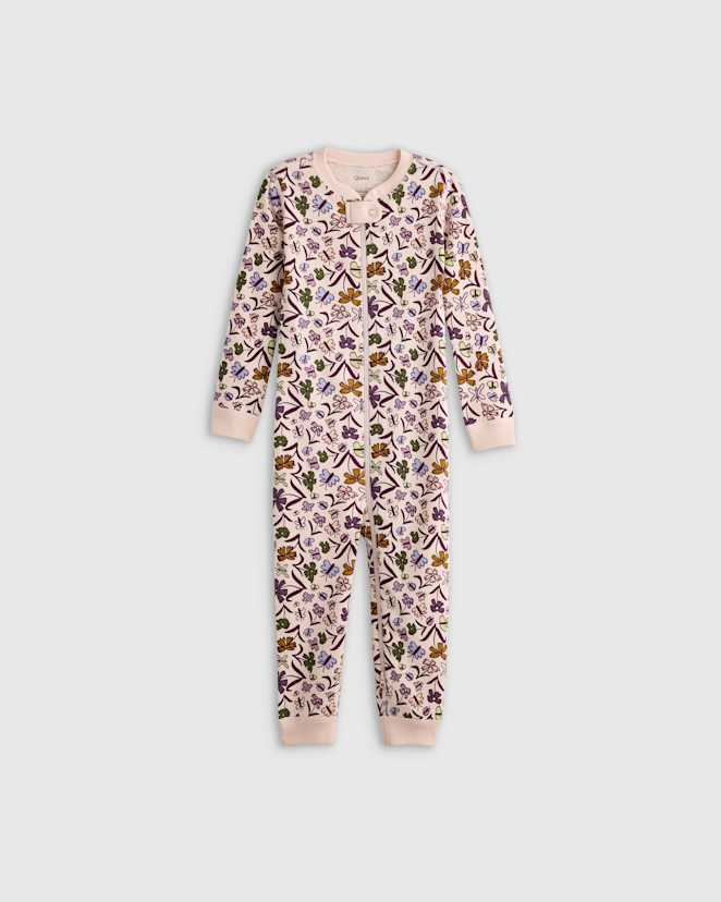 Butterfly Floral 100% Organic Cotton One Piece Pajama