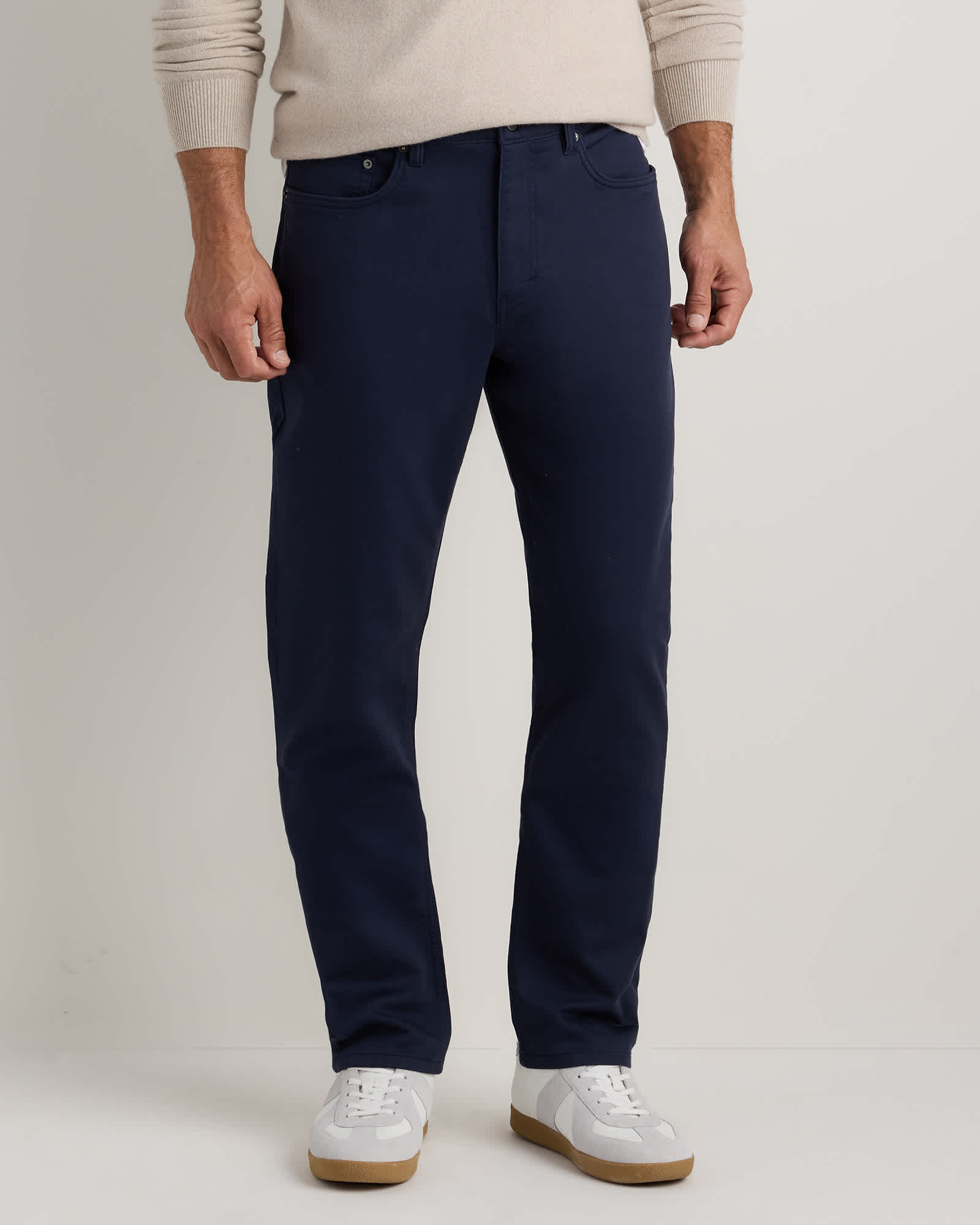 deep-navy Comfort Stretch Traveler 5-Pocket Pants - Athletic Tapered