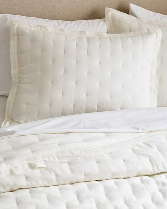 Ivory European Linen Dream Sham Set