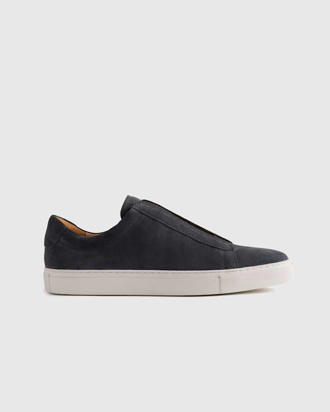 Charcoal Italian Suede Tailored Sneaker