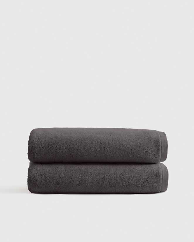 Charcoal Plush Organic Turkish Cotton Bath Sheet (Set of 2)