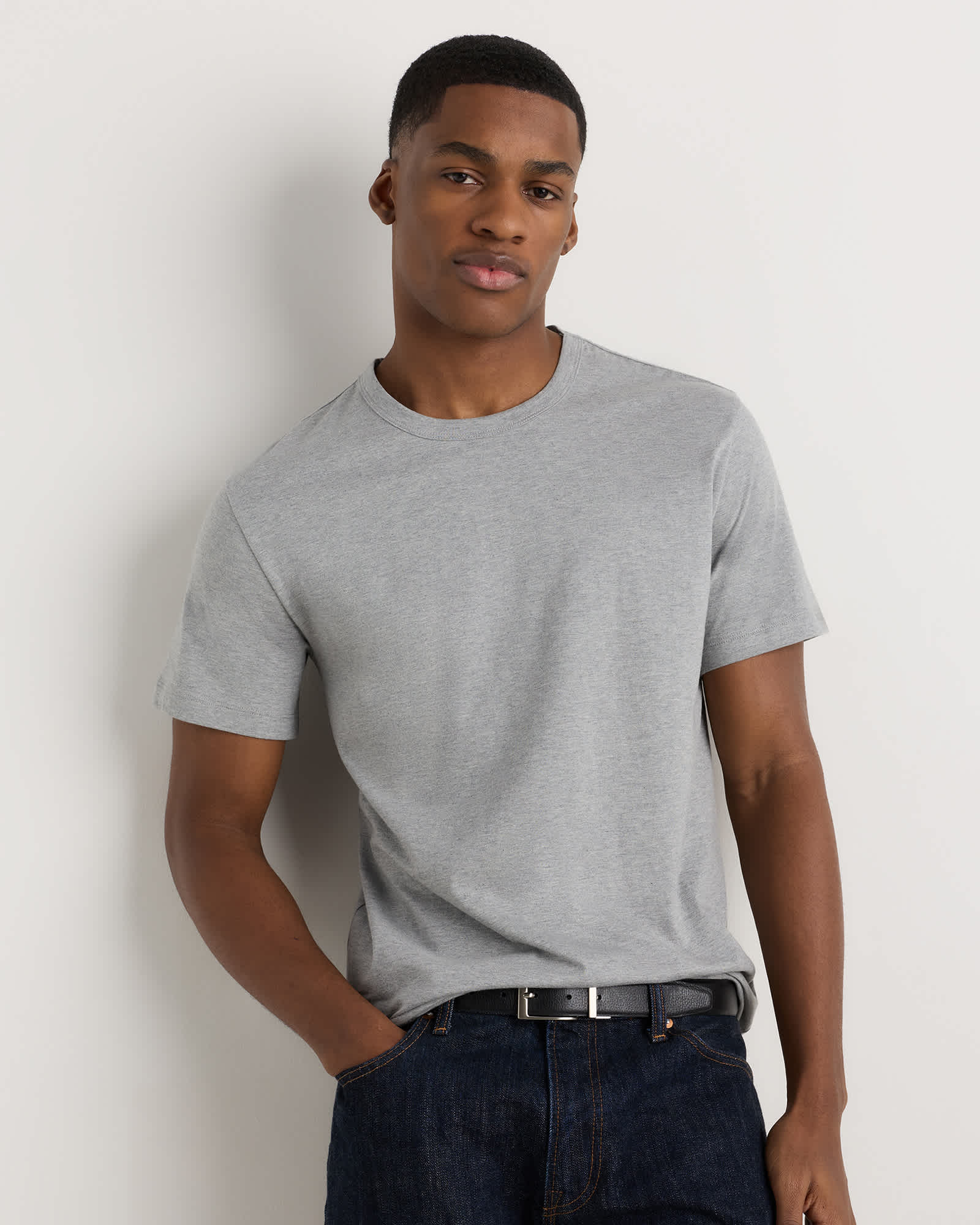 heather-grey Japanese Lotus Tee