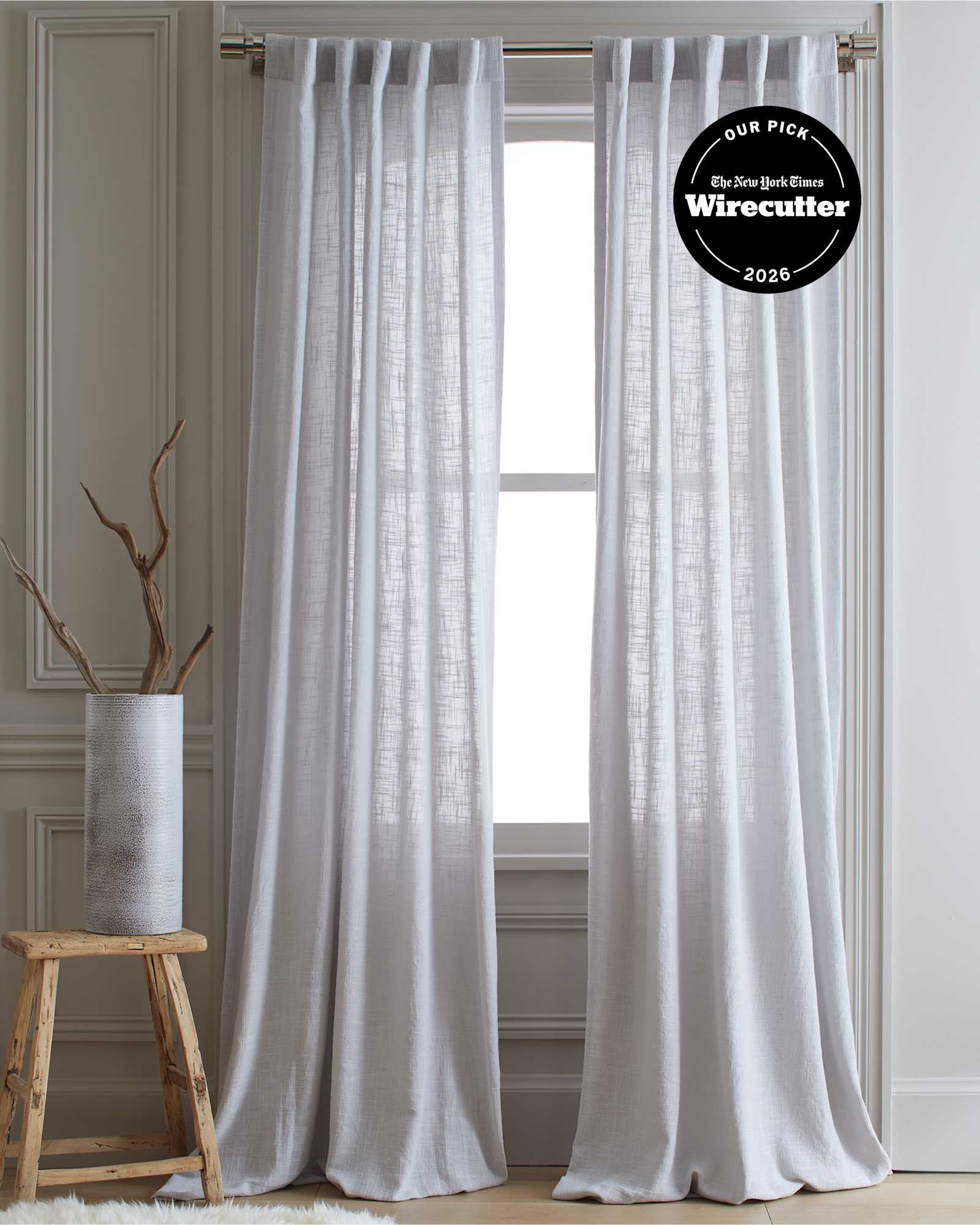 Cloud Cotton Sheer Curtain Set (Set of 2)