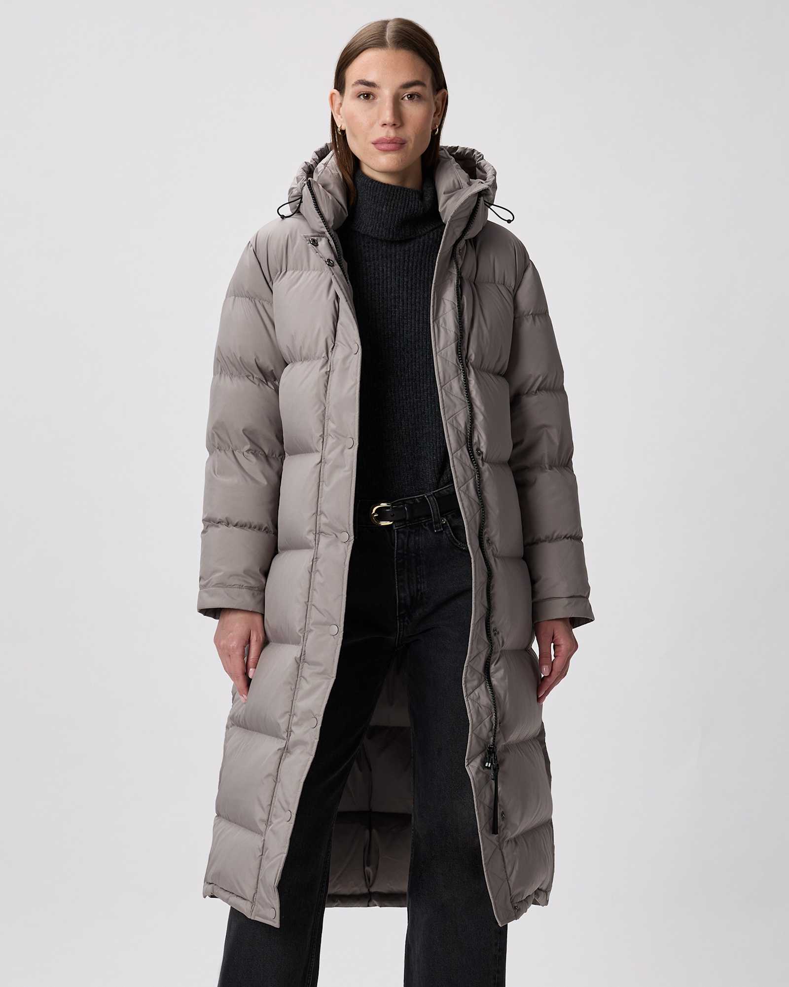 Morel Grey Responsible Down Long Puffer Jacket