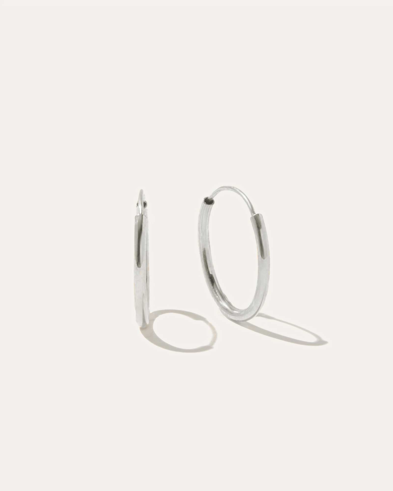 white-gold 14K Gold Everyday Hoops