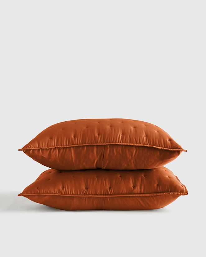 Terracotta Bamboo Dream Quilted Sham Set