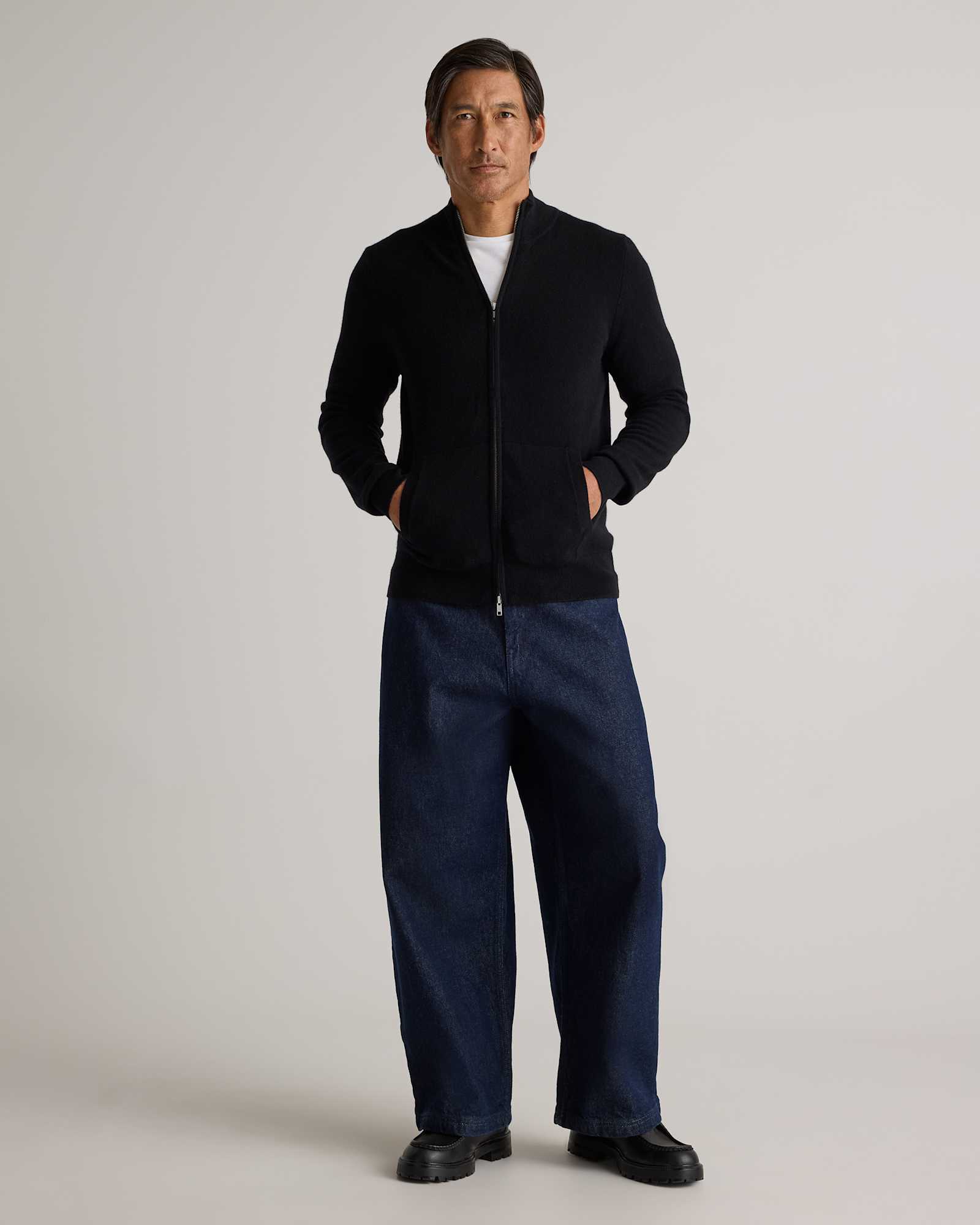Mongolian Cashmere Full-Zip Jumper