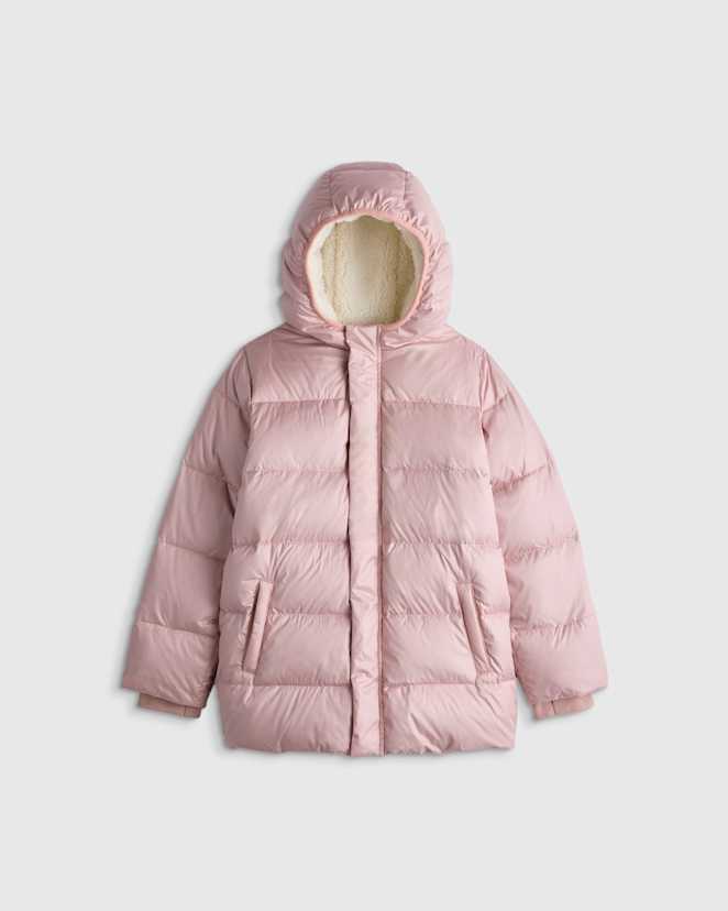 Pale Mauve Heavyweight Down Puffer Coat