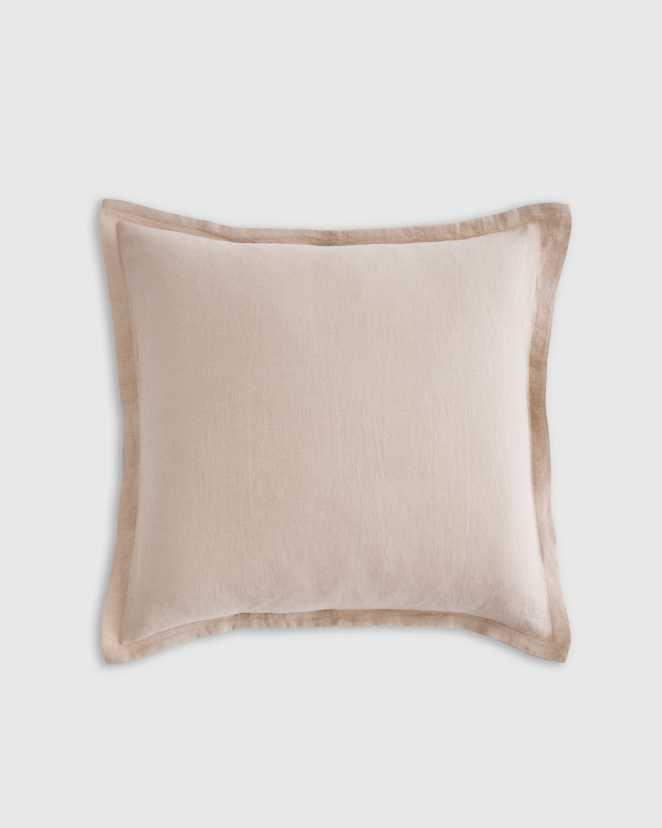 Toffee European Linen Euro Sham