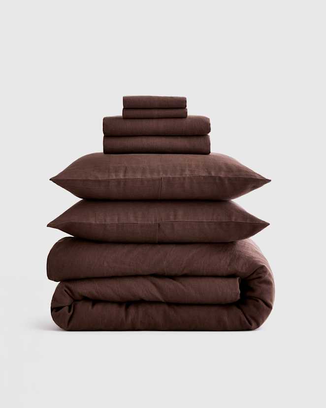 Espresso European Linen Deluxe Bedding Bundle