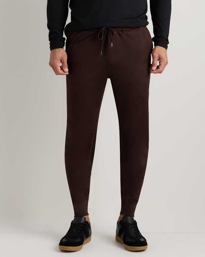 Heather Coffee Bean Brown Flowknit Performance Joggers