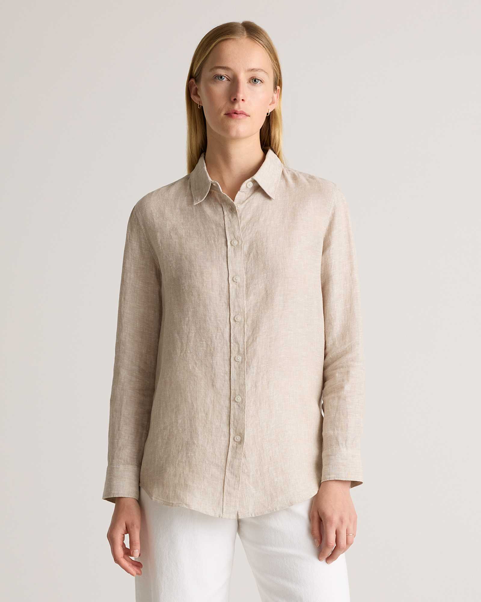 flax 100% European Linen Long Sleeve Shirt