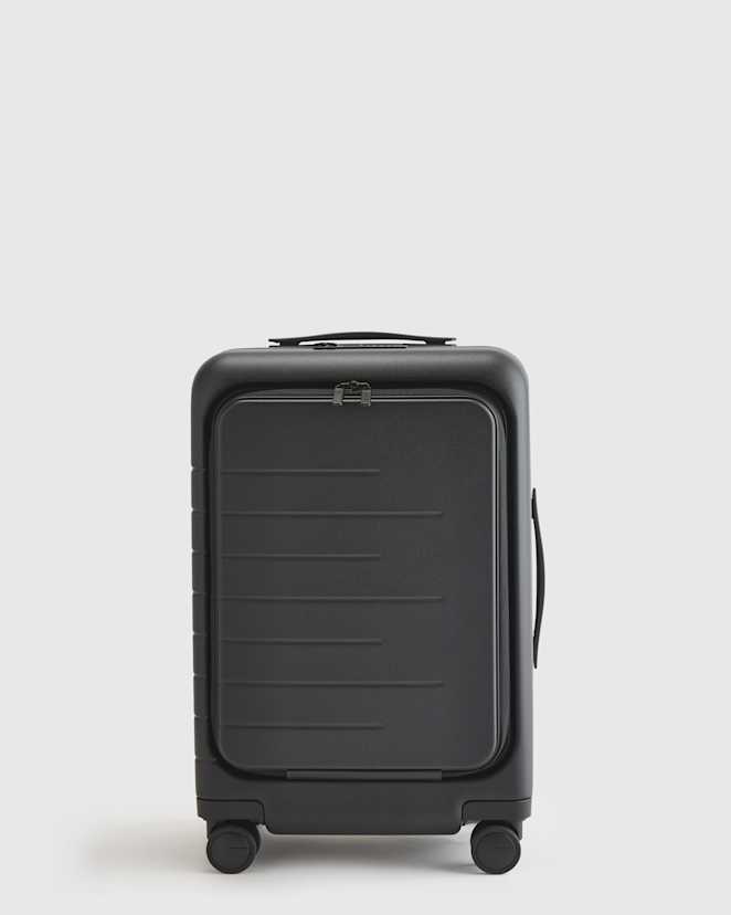 Black Front Pocket Carry-On Suitcase