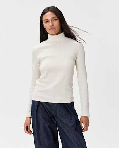 Organic Cotton Micro-Rib Turtleneck