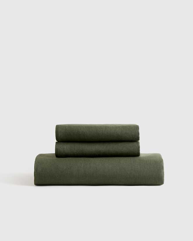 Pine European Linen Fitted Sheet Set
