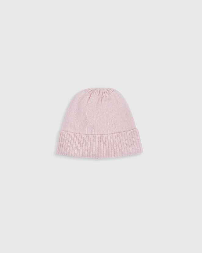 Minimal Pink Washable Cashmere Beanie