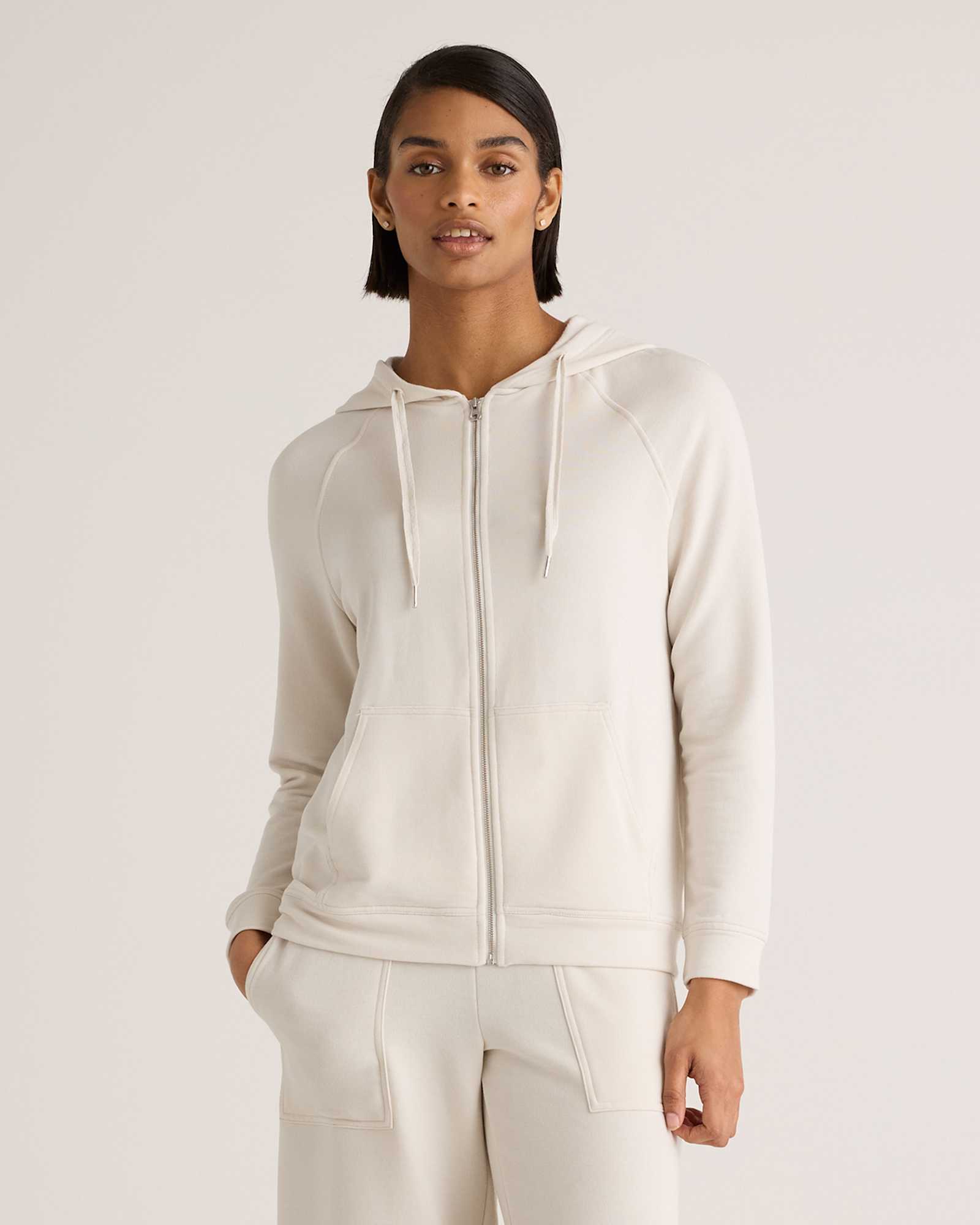 off-white SuperSoft Fleece Full-Zip Hoodie