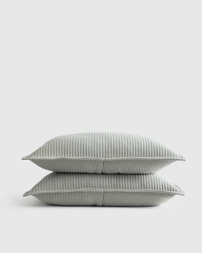 Dried Sage Organic Cotton Matelasse Sham Set