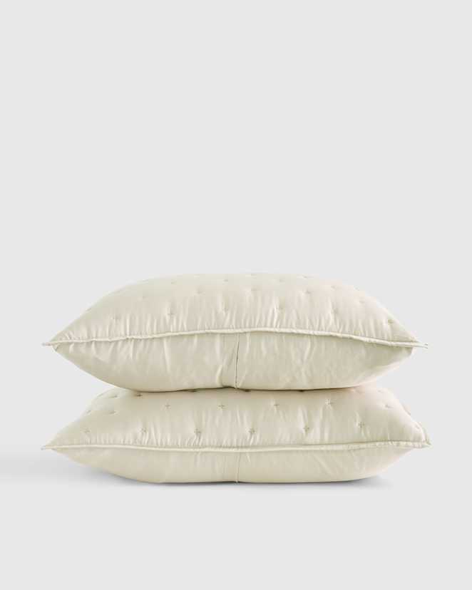 Ivory Ensemble de taies décoratives de rêve matelassées en bambou