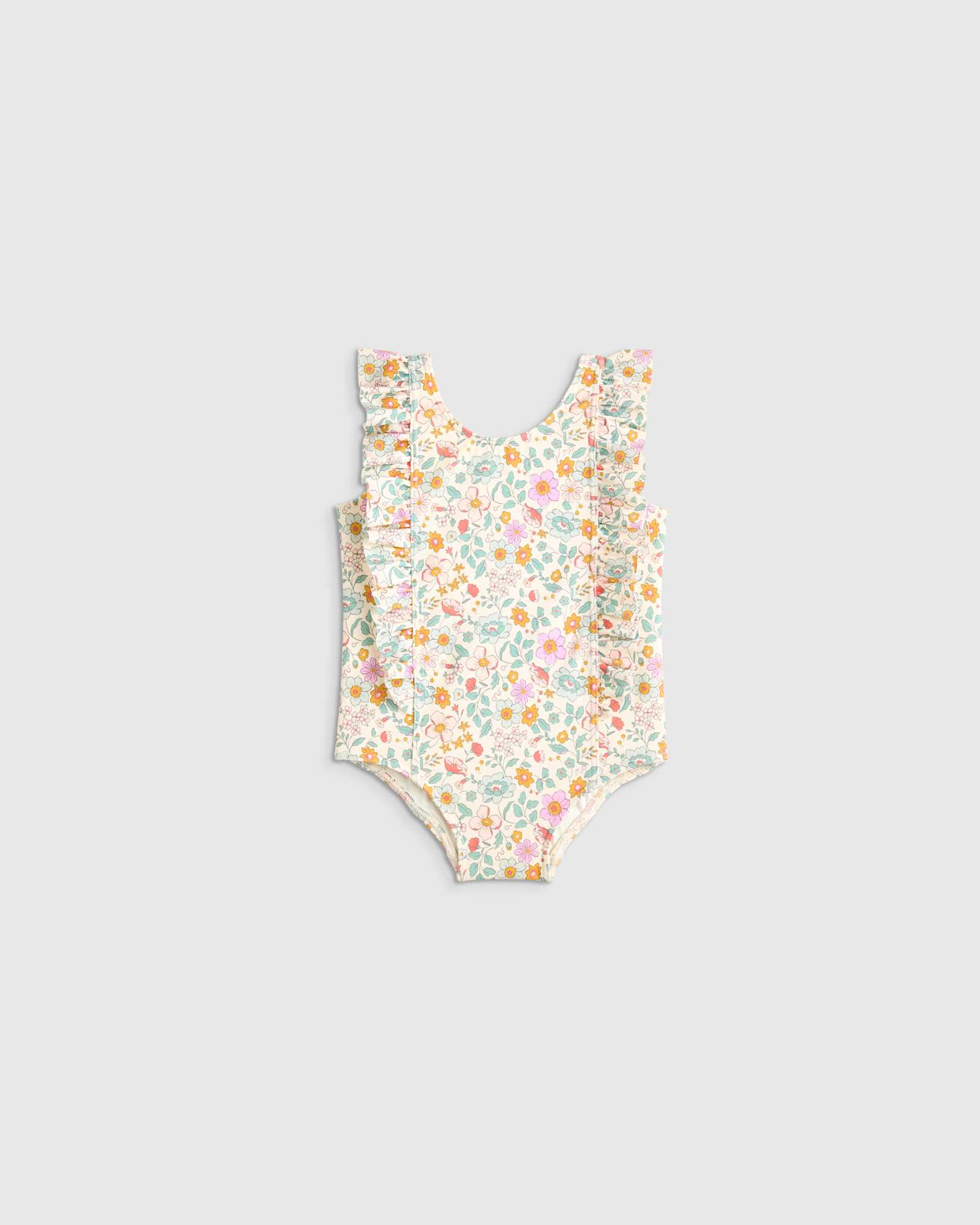 Soft Ditsy Floral Maillot de bain une-pièce à volants