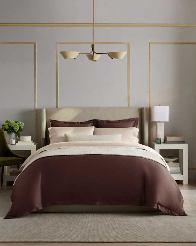 Espresso Giza Cotton Sateen Deluxe Bedding Bundle