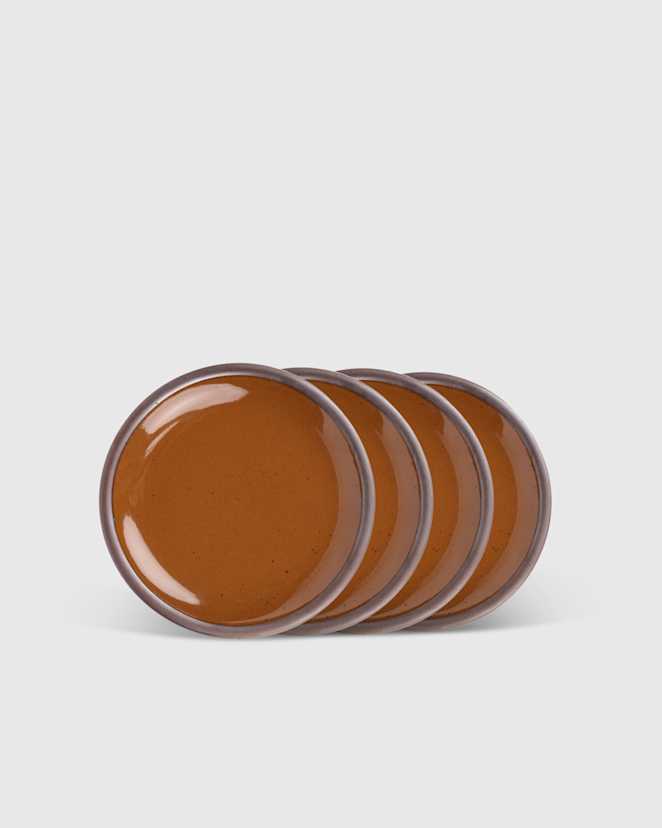 Glossy Sepia Cake Plate (Set of 4) by East Fork