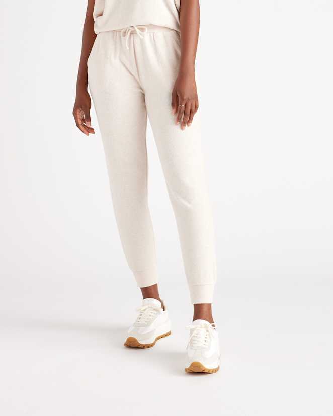 Heather Oatmeal Brushed Lounge Joggers