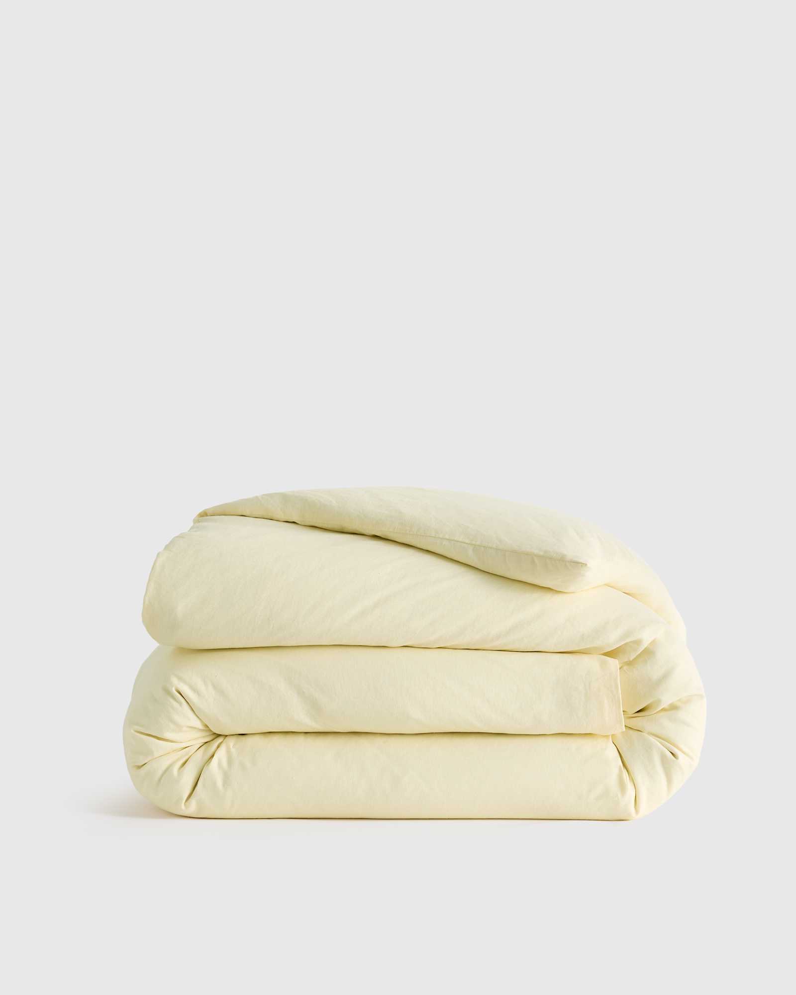 Butter Yellow European Linen Duvet Cover