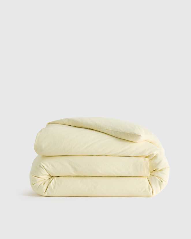 Butter Yellow European Linen Duvet Cover