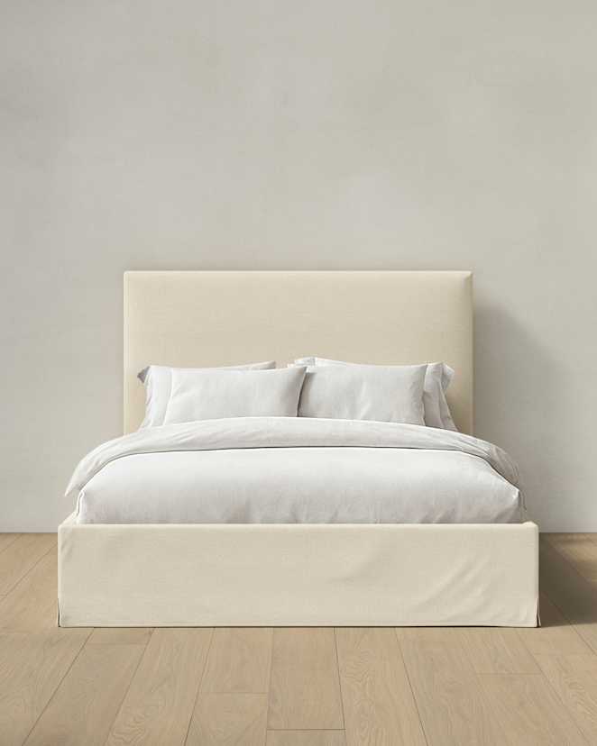 Canvas Slipcover Bed in 100% Linen