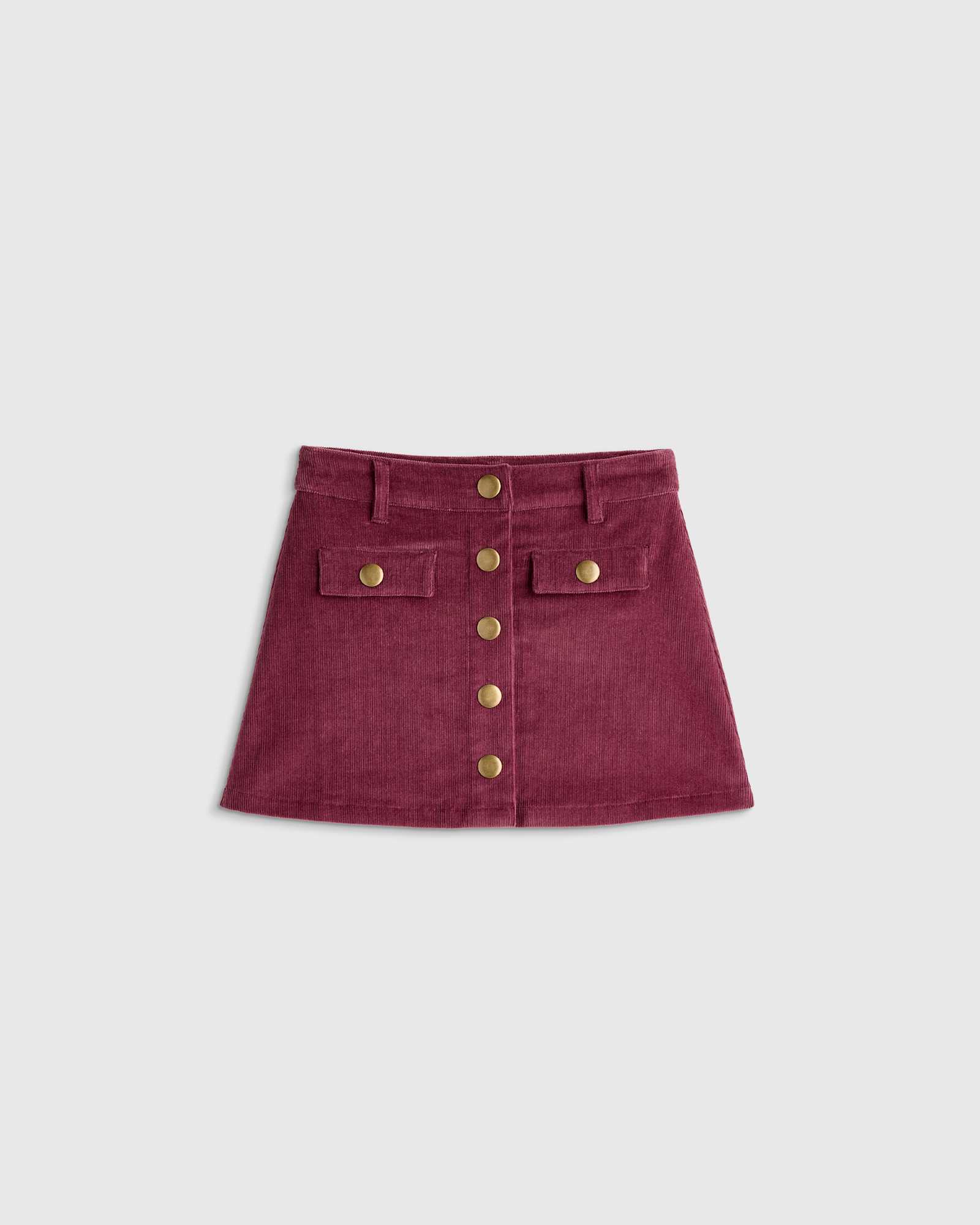 red-plum Organic Cotton Stretch Corduroy Skirt
