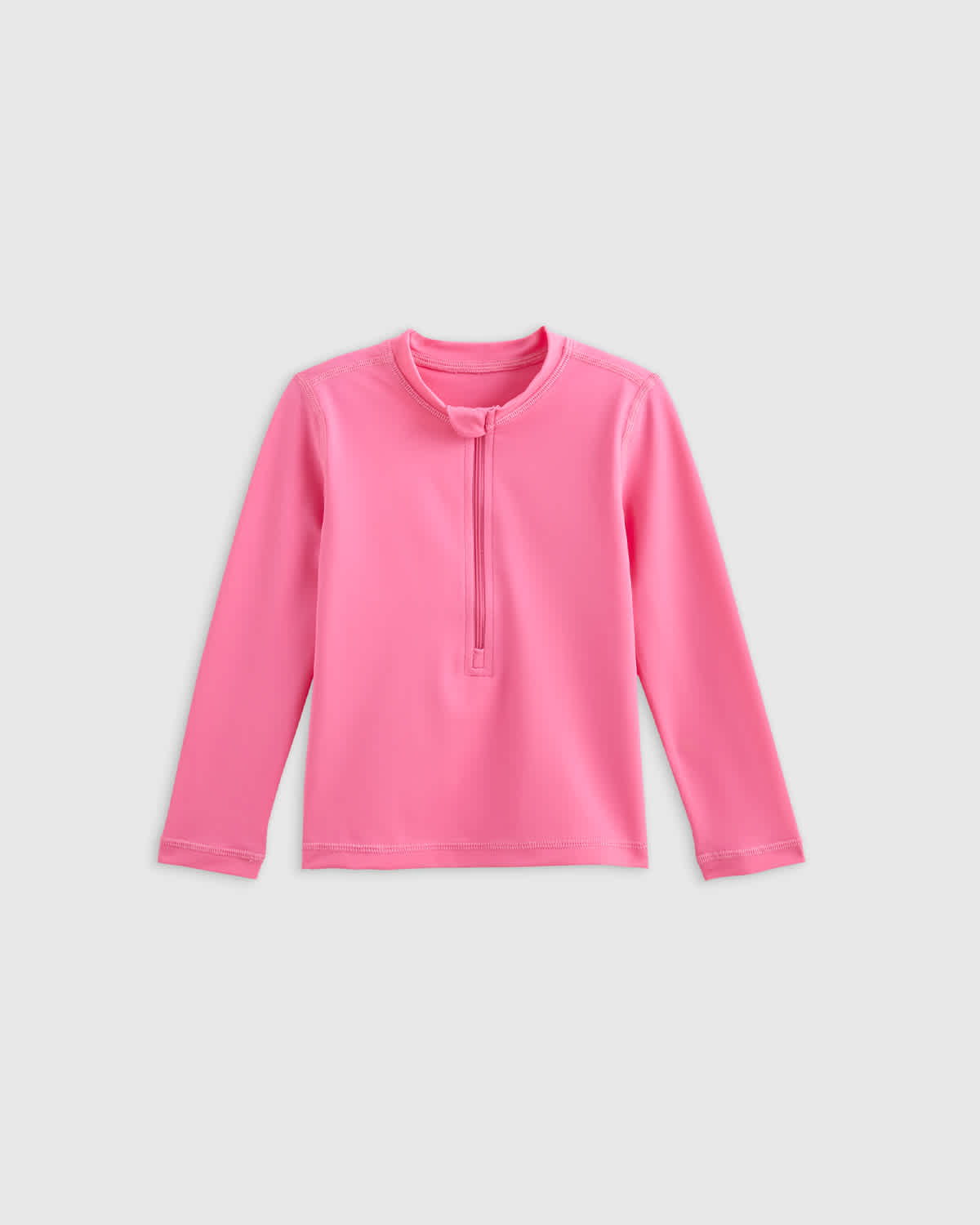 watermelon-pink Long Sleeve Zip-Up Rash Guard