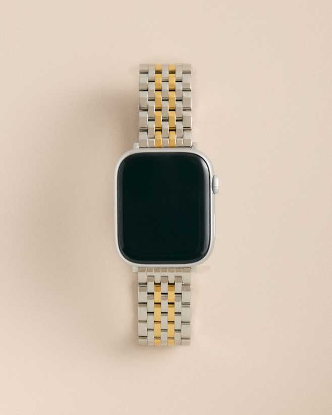 Silver/Gold Stainless Steel Bracelet Smartwatch Band